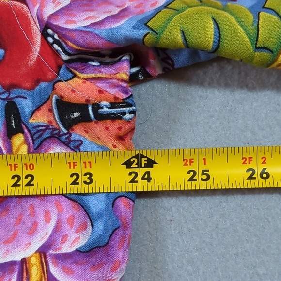 Bayou Wear Hawaiian Shirt Men's M Short Sleeve Jazz Fest Missing Button - Picture 9 of 10